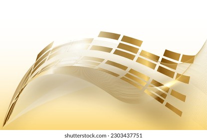 Abstract gold luxurious wave line background - simple texture for your design. gradient background. Modern decoration for websites, posters, banners,