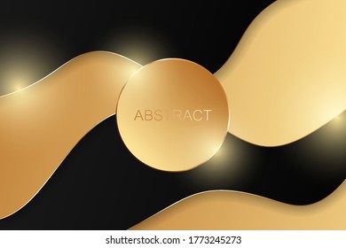 Abstract gold luxury background. Vector illustration