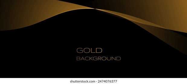 Abstract Gold luxury background. Vector illustration art with gold glitter light effect, texture element, gradient color and shiny bokeh. Modern graphic design, decoration for banner template