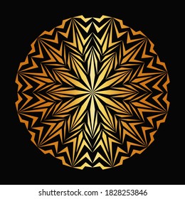 Abstract gold luxury mandala, decorative background with elegant mandala