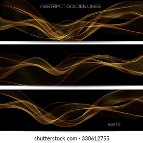 Abstract gold luxury wave layout background. Vector illustration
