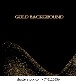 Abstract gold luxury wave layout background. Vector illustration