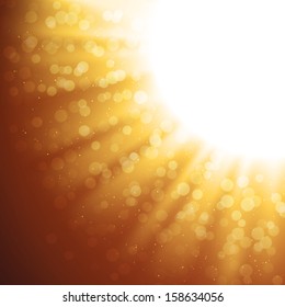 Abstract Gold Magic Light Vector Background