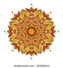 Abstract gold mandala. Vector illustration