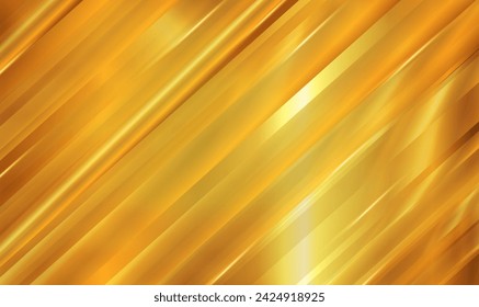 Abstract Gold metal background with diagonal stripes. 3d gold stripy metallic backdrop. 3D modern luxury template design for presentation, decoration, banner, card, poster,wallpaper. Gold Vector EPS10