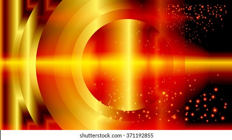 The abstract gold metallic background