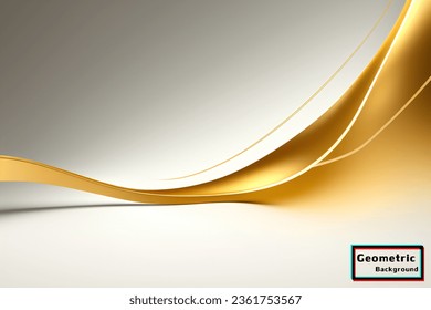 Abstract gold mix geometric background. Dynamic shapes composition. Vector illustration.