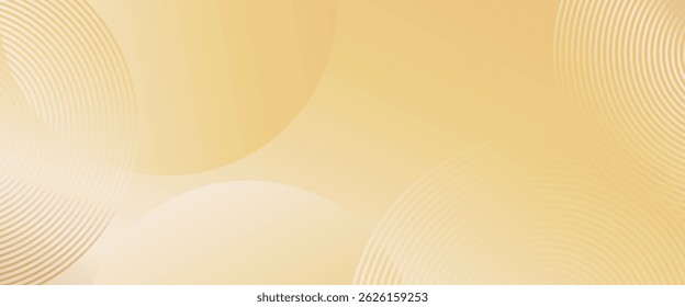 Abstract gold modern background with circle elements