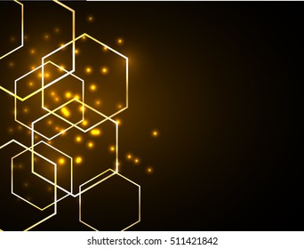 Abstractas oro moderno geométrico digital - Fondo de Vector.
