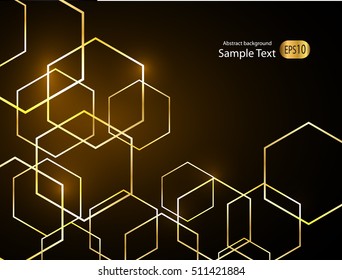 Abstract gold modern geometric digital - Vector Background.