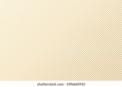 Abstract gold monochrome stripe pattern design. Minimal striped surface isolated on white background.