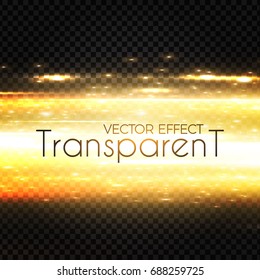 Abstract Gold Motion Lights Background. Vector illustration