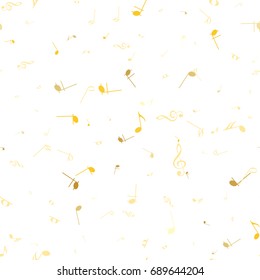 Abstract gold music seamless pattern background vector illustration for your design