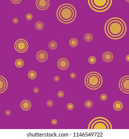 Abstract gold pattern with circles. Geometry pattern for fabric. Round Circle Dots. Network Design, Technology Science, Vector Illustration. Perfect For Logo, Banner, Icon, Holiday Background.