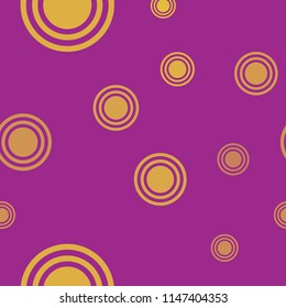 Abstract gold pattern with circles. Geometry pattern for fabric. Round Circle Dots. Network Design, Technology Science, Vector Illustration. Perfect For Logo, Banner, Icon, Holiday Background.