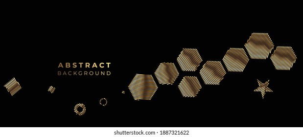 Abstract Gold pattern design and background. Use for modern design, cover, poster, template, brochure, decorated, flyer, banner.