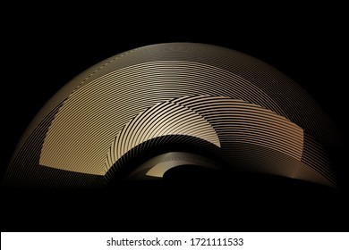 Abstract gold pattern, halftone lines metallic background, vector modern design texture for card, cover, poster, decoration.