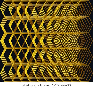 abstract gold pattern on blue background vector EPS 10
