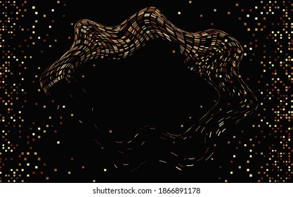 Abstract gold pixel. Vector creative, futuristic, illustration background.