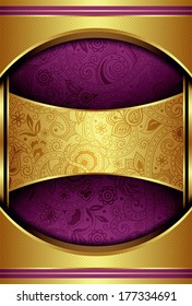 Abstract Gold and Purple Background