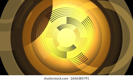Abstract gold rays gradient banner modern design with soccer ball players fans glow stars wavy lines, dynamic fluid elements circle shapes frames for football brochure cover background template vector