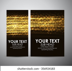 Abstract gold shining line. Graphic resources design template. Vector illustration