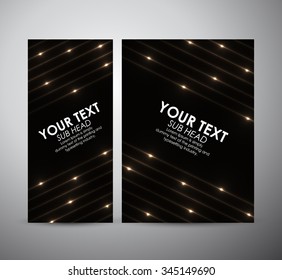 Abstract gold shining pattern. Brochure business design template or roll up. Vector illustration