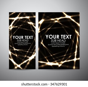 Abstract gold shining pattern. Brochure business design template or roll up. Vector illustration