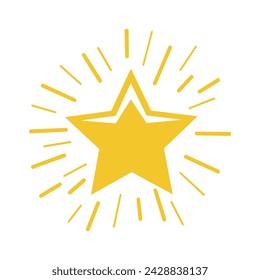 Abstract Gold Shining Star Icon