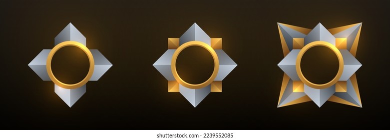 Abstrakte Rahmen für Golden und Silber