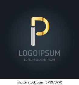 Abstract Gold and Silver Business Logo 