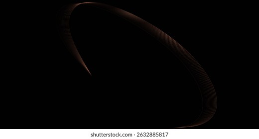 Abstract gold and silver lines curve against a black background. A dynamic abstract design featuring overlapping, curved lines of gold and silver tones against a pure black backdrop.