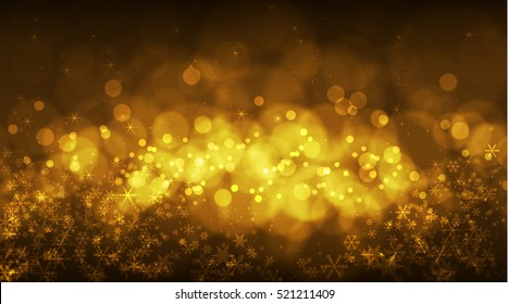 abstract gold snow flake background