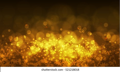 abstract gold snow flake background