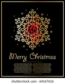 abstract gold snowflake