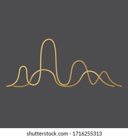 patrón de onda sonora de oro abstracto- ilustración vectorial