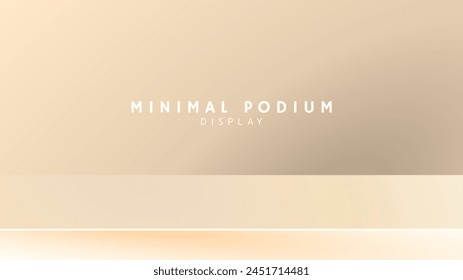 Abstract Gold stage display ,Minimal podium and crimson background, 3d podium for presentation, Stage for showcase,  illustration 3d Vector EPS 10