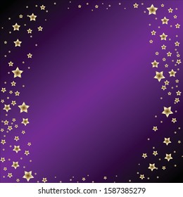 Abstract gold star pattern luxury dark blue and purple