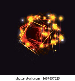 Abstract gold star. Template Illustration for your design