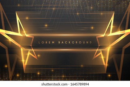 Abstract gold stars background template