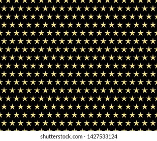 Abstract gold stars modern pattern. Texture of gold foil. Celebration, Falling golden abstract decoration for party, birthday celebrate, anniversary or event, festival decor. illustration - Vector 