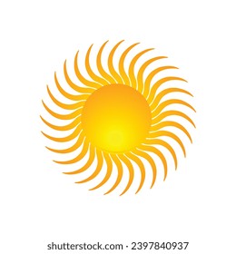 abstract gold sun vector illustration 