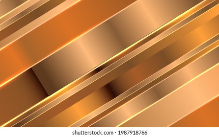 Abstract gold surface background with glow effect.