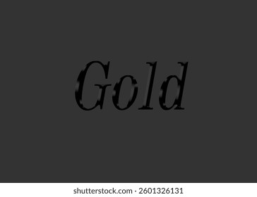 Abstract Gold Text Effect Design Black Background