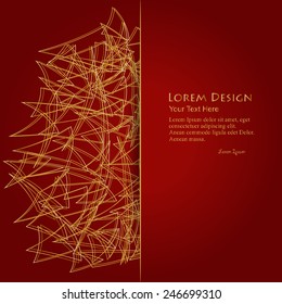 abstract gold triangle background, for greeting, invitation card, or cover. Vector, EPS 10