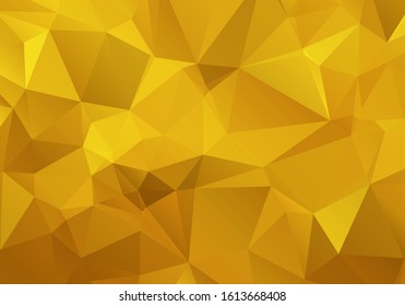 Abstrakter goldener Hintergrund. Low-Poly-Vektorillustration-Illustration.