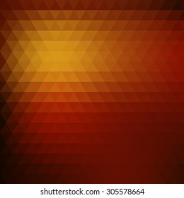 Abstract gold triangle geometric background. Vector illustration