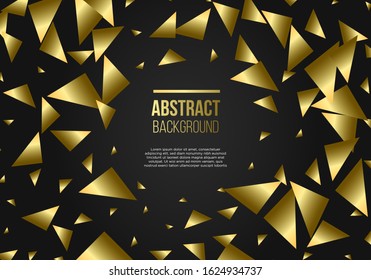 Abstract Gold Triangular Background. Gold Layout Design