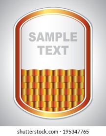 Abstract gold universal label - versatile stickers - Flat design - stock vector