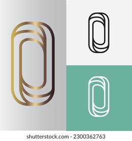 Abstract gold vector logo template, simple, beauty and modern design.